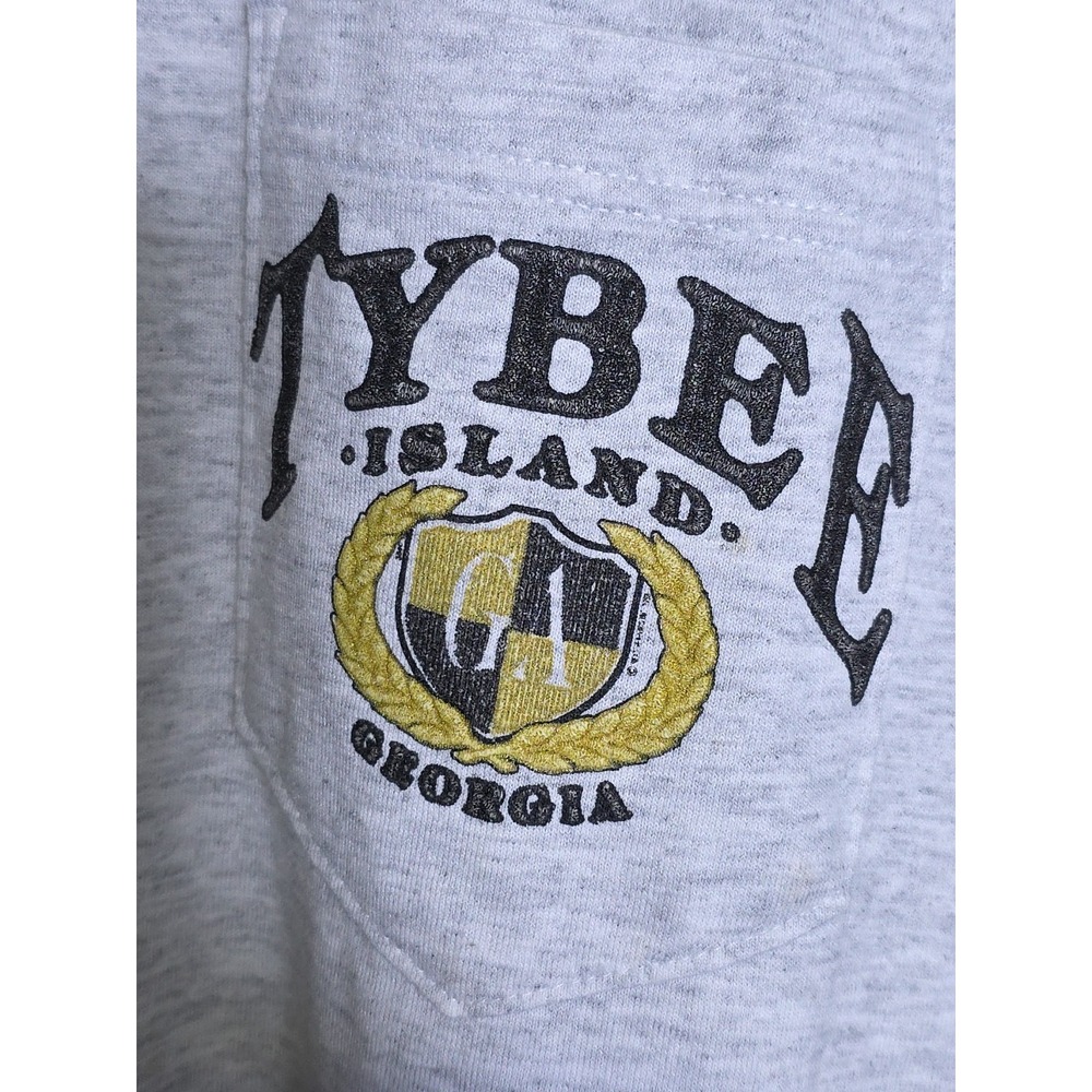 Vintage 90's Tybee Island Amusement Park Single Stitch Pocket Shirt Rare Georgia - Picture 4 of 7